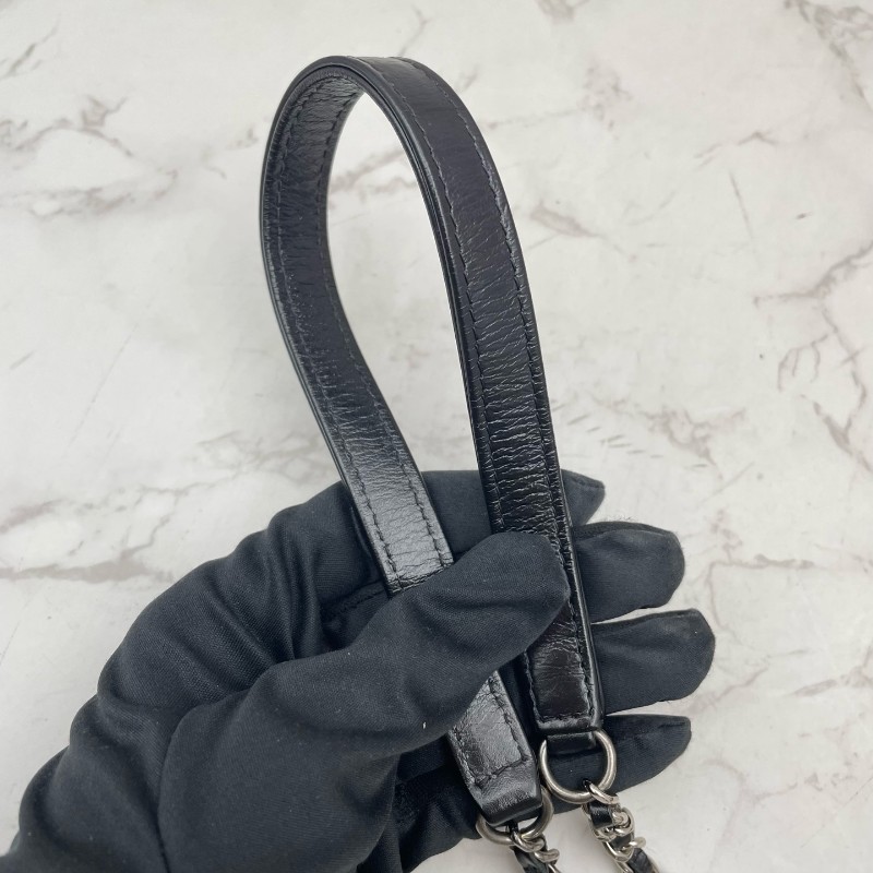 Chanel mini流浪包 鏈條包 奶茶拼色-23