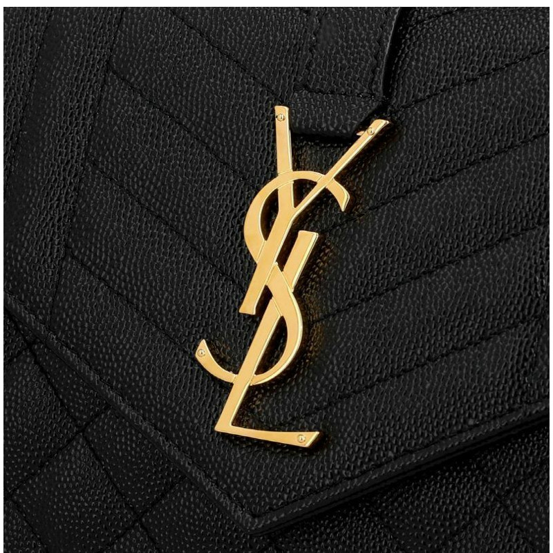 SAINT LAURENT Cassandra Monogram Matelassé 信封金色 WOC 鏈條斜背包 620280 BOW91 1000-7