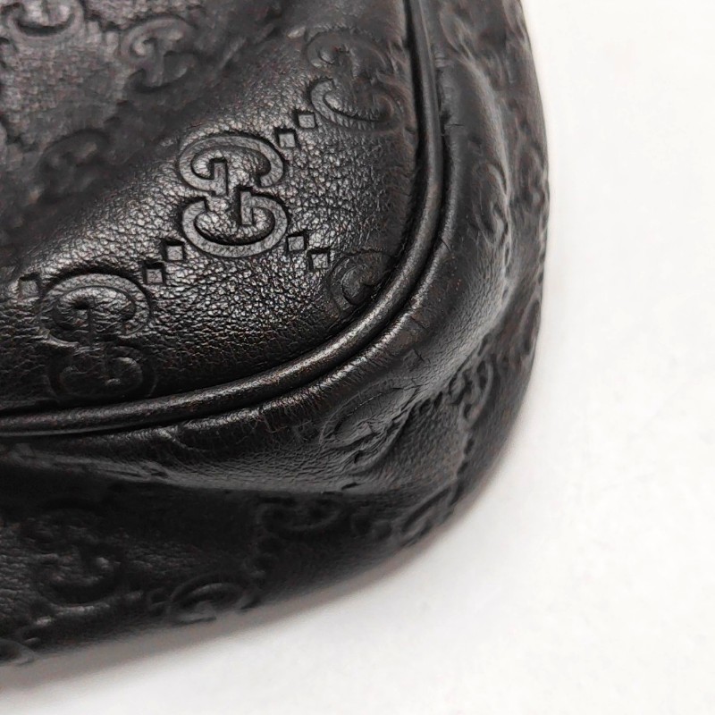 GUCCI 棕色牛皮壓紋 電腦公事包 可拆卸肩帶-13