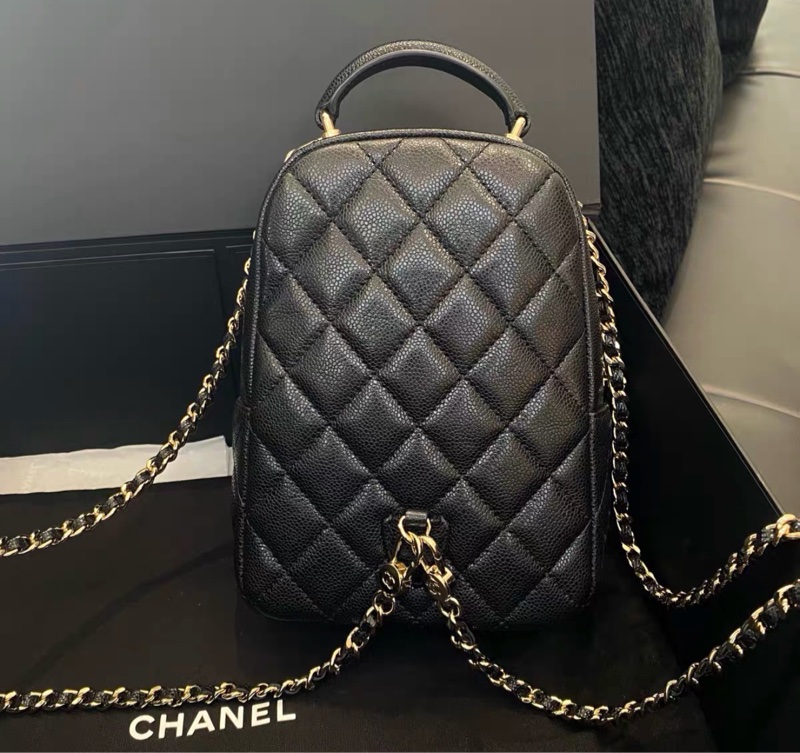 ✨全網最平 Chanel 24B 小書包 黑金 荔枝牛皮 98新 配件齊-2