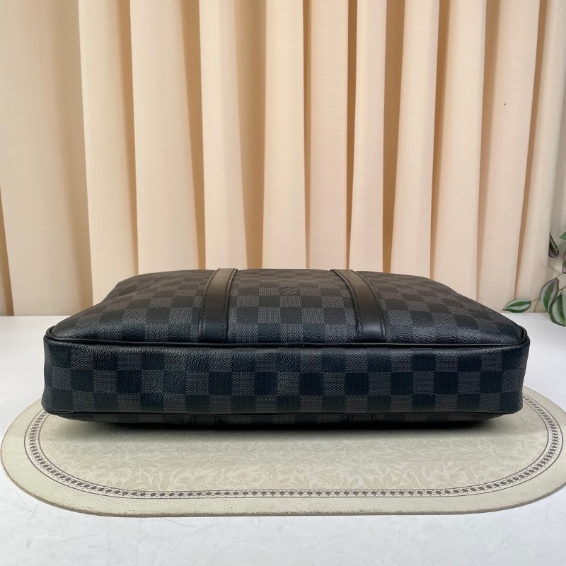 LV路易威登 棋盤格電腦公事包 可拆卸肩帶-4