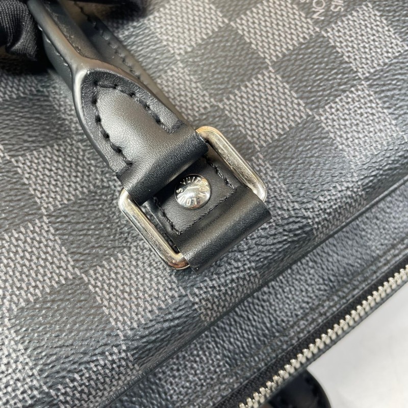 LV路易威登 棋盤格電腦公事包 可拆卸肩帶-9