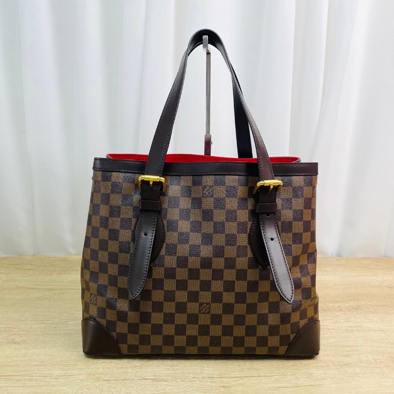 LV/路易威登 棕棋盤格 托特包南瓜包 手提包-1
