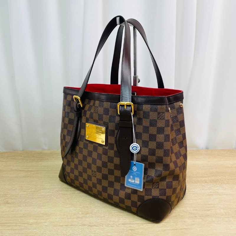 LV/路易威登 棕棋盤格 托特包南瓜包 手提包-3