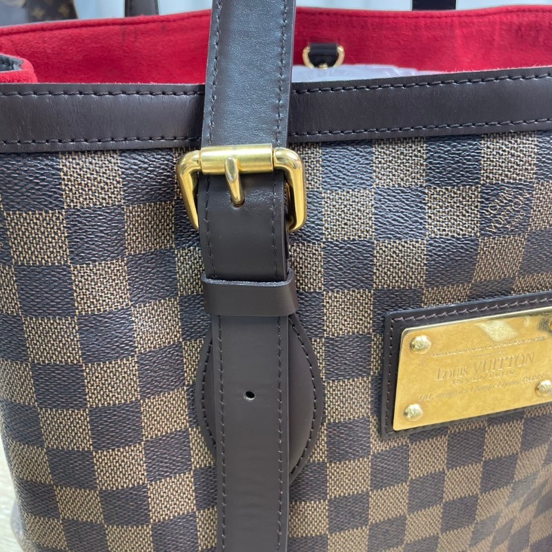 LV/路易威登 棕棋盤格 托特包南瓜包 手提包-6