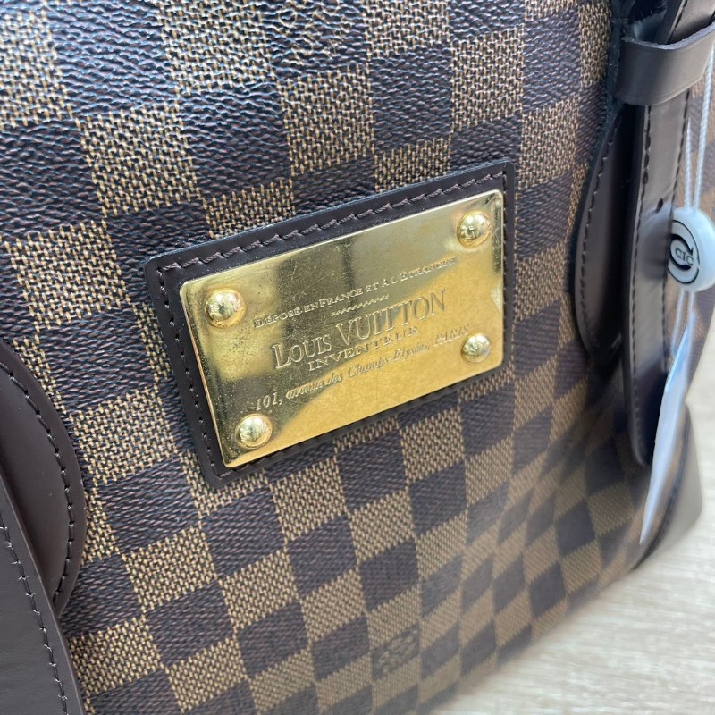 LV/路易威登 棕棋盤格 托特包南瓜包 手提包-8