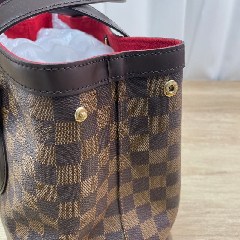 LV/路易威登 棕棋盤格 托特包南瓜包 手提包-9