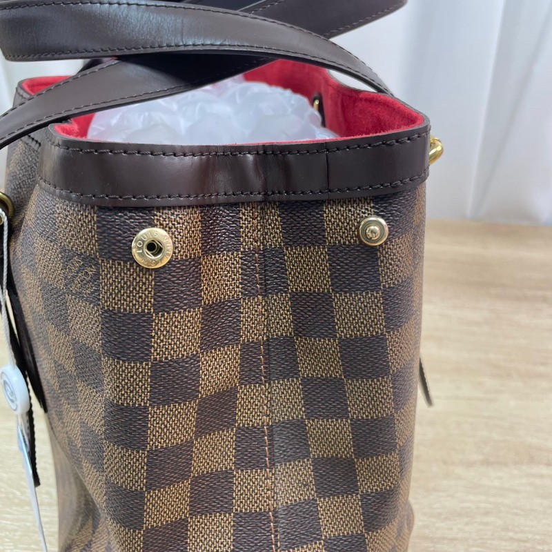 LV/路易威登 棕棋盤格 托特包南瓜包 手提包-10