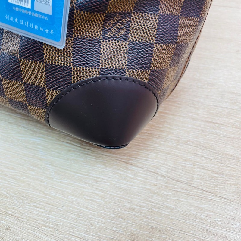 LV/路易威登 棕棋盤格 托特包南瓜包 手提包-14