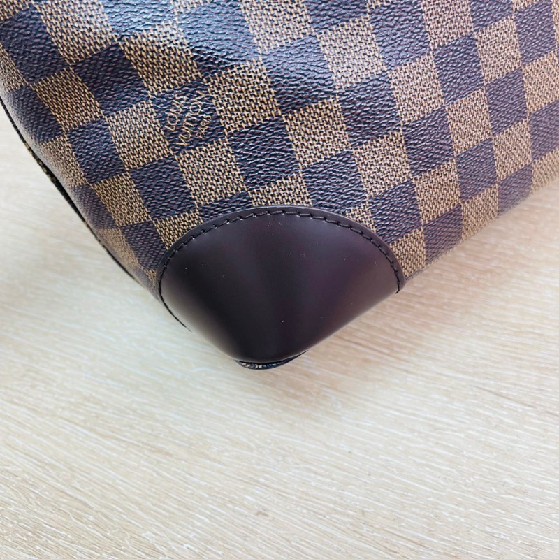 LV/路易威登 棕棋盤格 托特包南瓜包 手提包-15