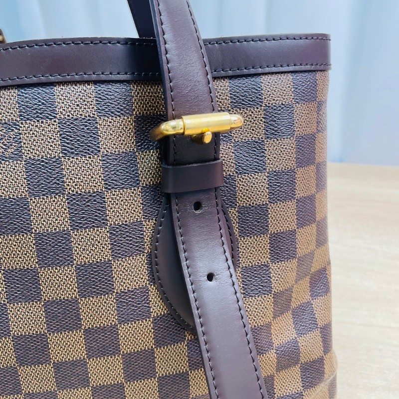 LV/路易威登 棕棋盤格 托特包南瓜包 手提包-17