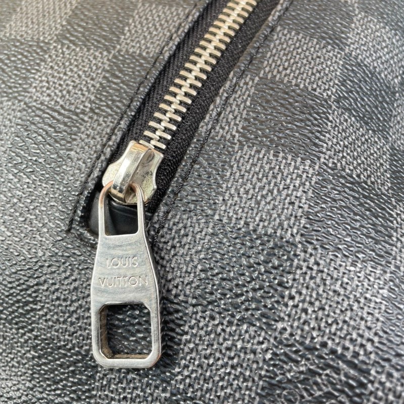 ❤️超甜價❤️LV 黑棋盤格郵差包 斜背包-6