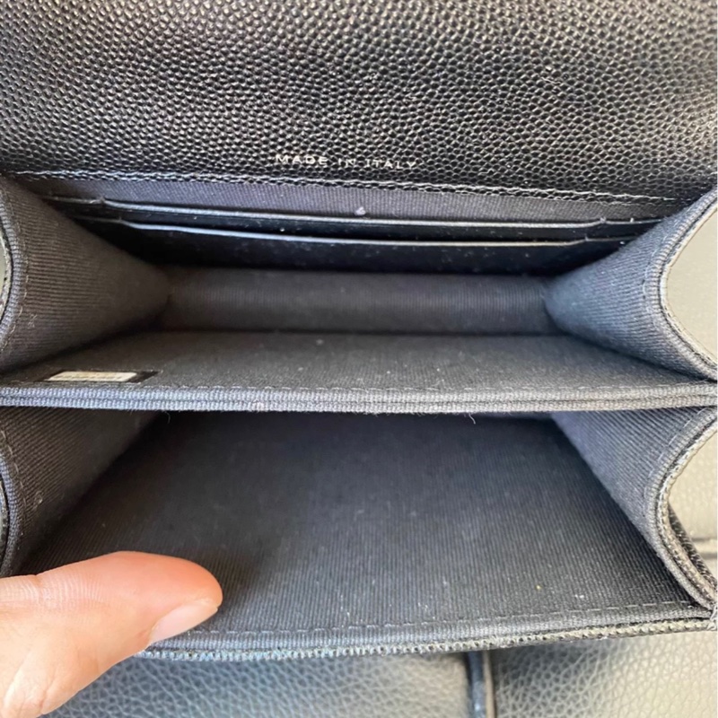 ✨全網最平 99新 32開 Chanel mini小廢包 黑銀 荔枝皮-5