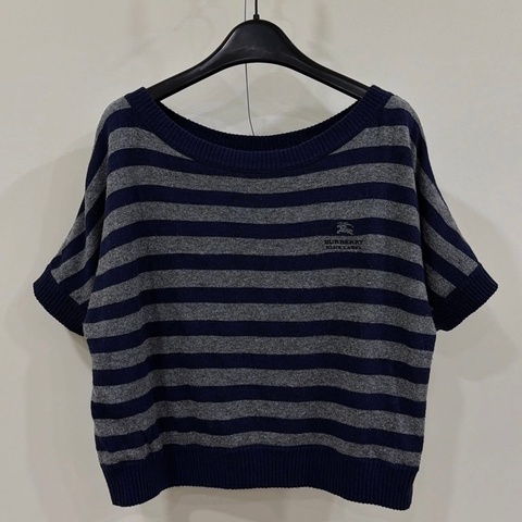 BURBERRY 藍標 二面穿橫條戰馬字母毛料上衣