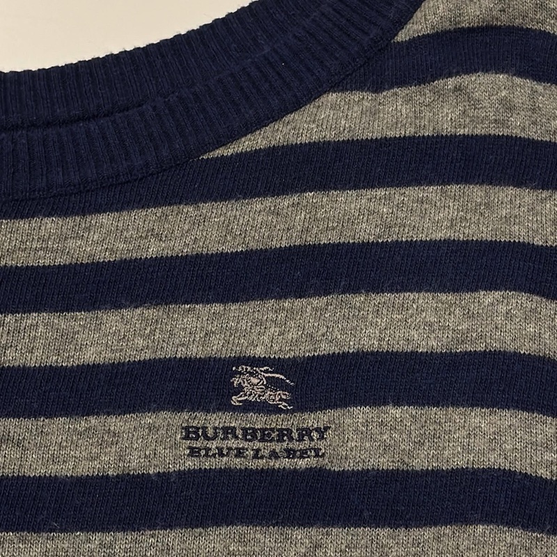 BURBERRY 藍標 二面穿橫條戰馬字母毛料上衣-4