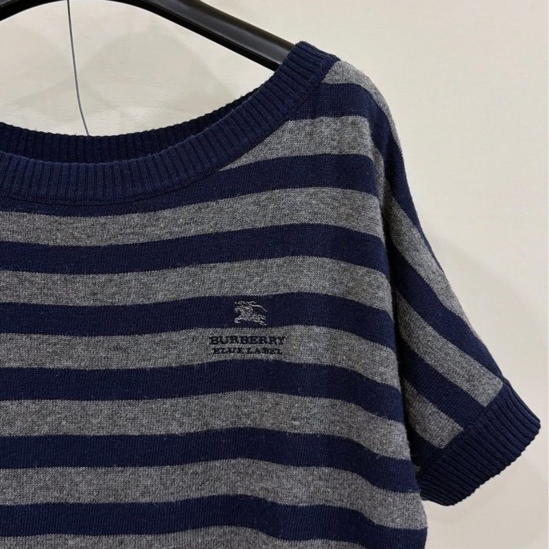 BURBERRY 藍標 二面穿橫條戰馬字母毛料上衣-5