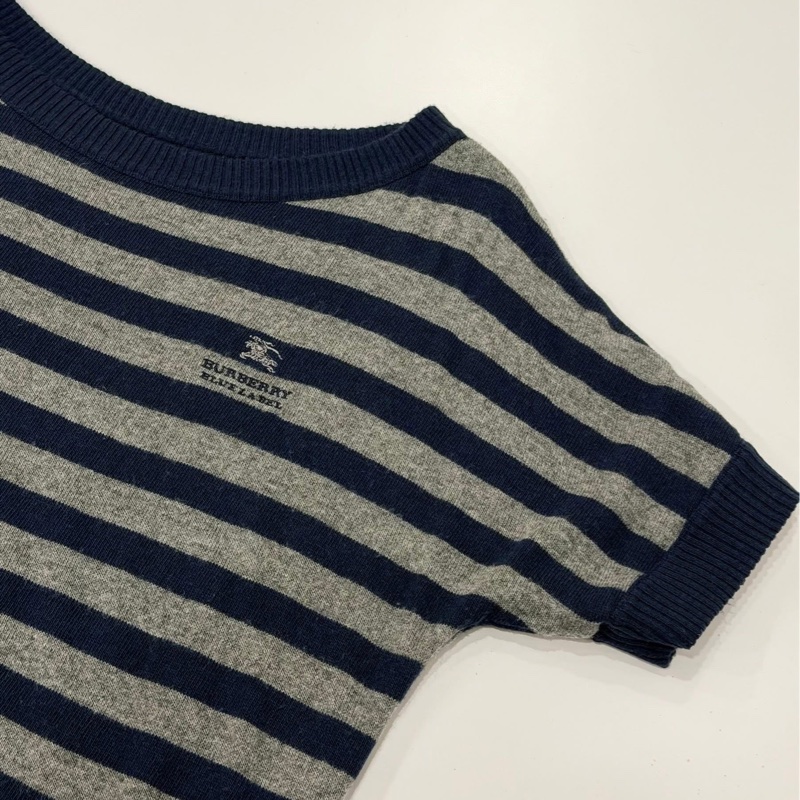 BURBERRY 藍標 二面穿橫條戰馬字母毛料上衣-6