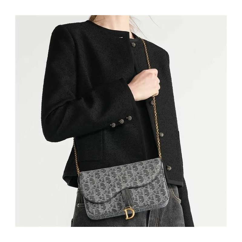 DIOR 馬鞍中型鏈條包 S5907CDDK_M932-8