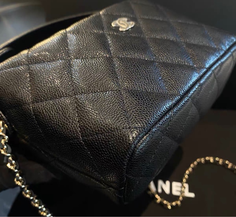 【✨全網最平】全新 Chanel Hobo 飯盒包 黑色魚子醬皮（25年10月 全套有小票）-4