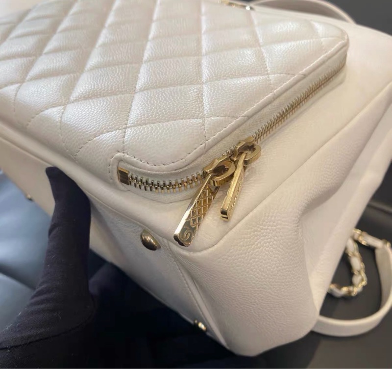 【✨全網最平】96新 31開 Chanel Business Affinity白色 荔枝纹牛皮-4