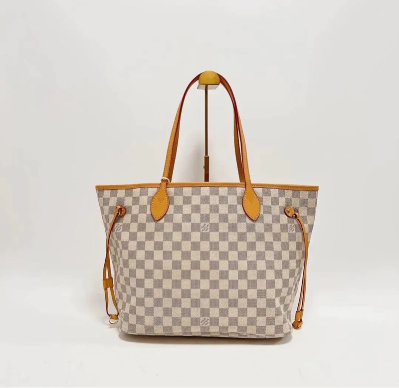 【95%新✨全網最便宜】LV Neverfull 白棋盤格中號-1