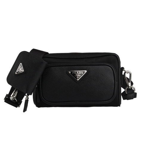 PRADA Re-Nylon Saffiano 拉鍊斜背包 2VH172 2DMH F0002