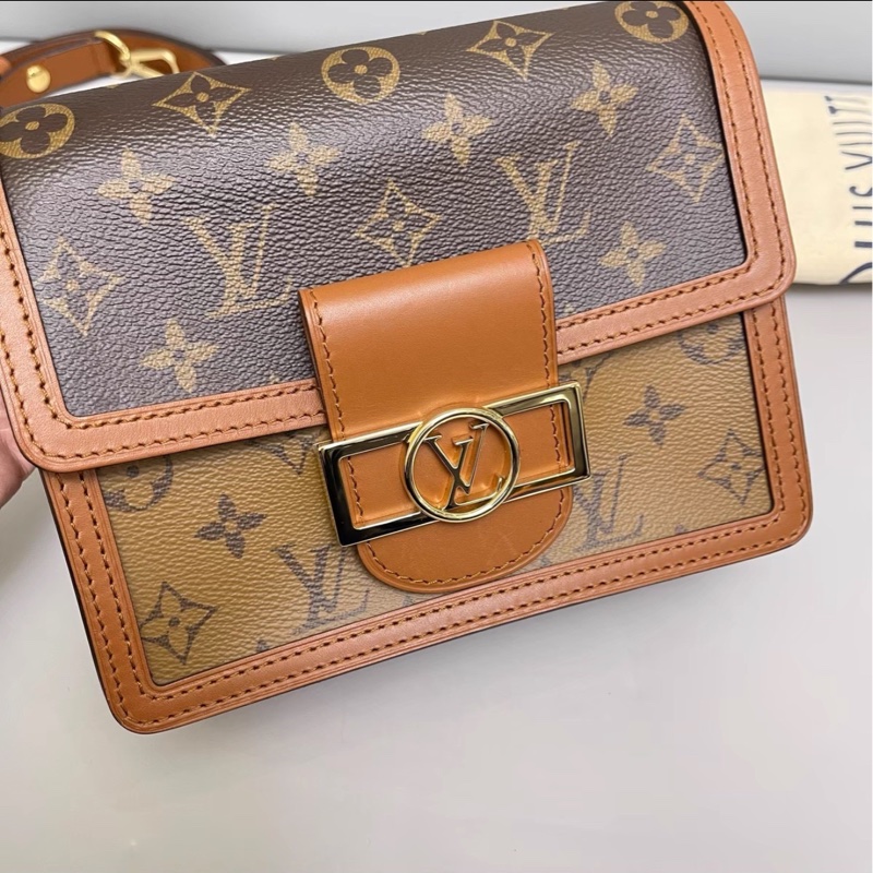 全網最低價😍99新🆕Lv小號dauphine老花達芙妮單肩斜挎包-8