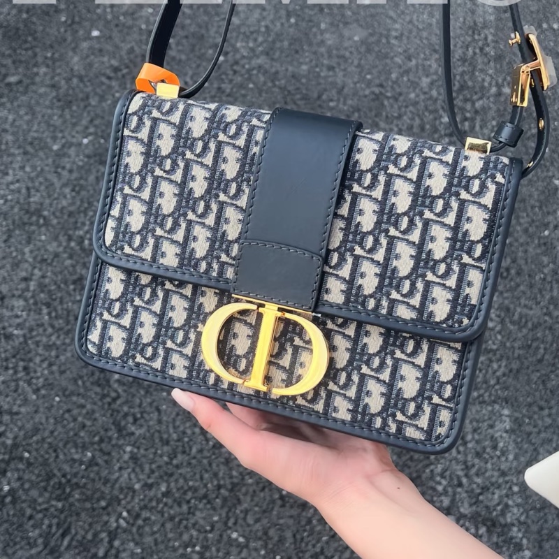 絕美神包😍99新🈶購證🤩Dior迪奧老花肩帶款蒙田30單肩斜挎包-2
