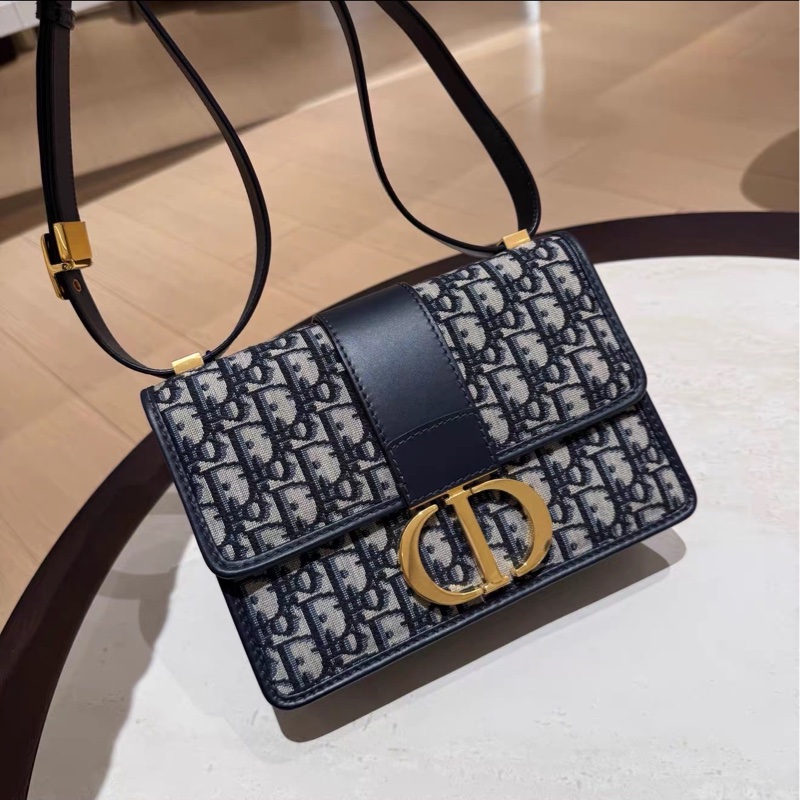 絕美神包😍99新🈶購證🤩Dior迪奧老花肩帶款蒙田30單肩斜挎包-8