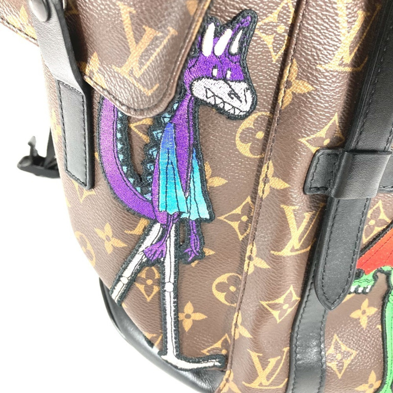 路易威登 M45617 Monogram LV Friend Virgil Abloh Christopher PM 雙肩包，男士，棕色-13