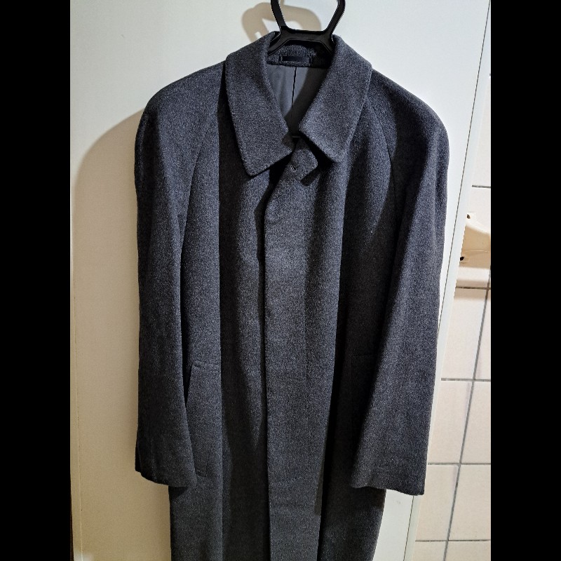 XL/近新極美/原價18萬/二手LANVIN /時尚男神長大衣/羊絨/深灰色-4