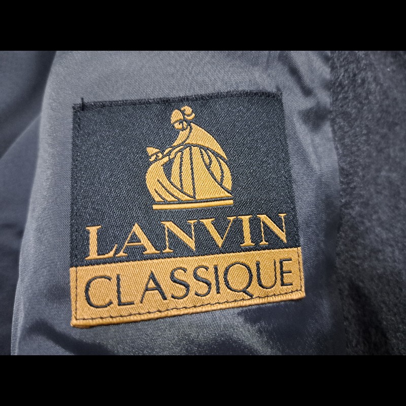 XL/近新極美/原價18萬/二手LANVIN /時尚男神長大衣/羊絨/深灰色-21