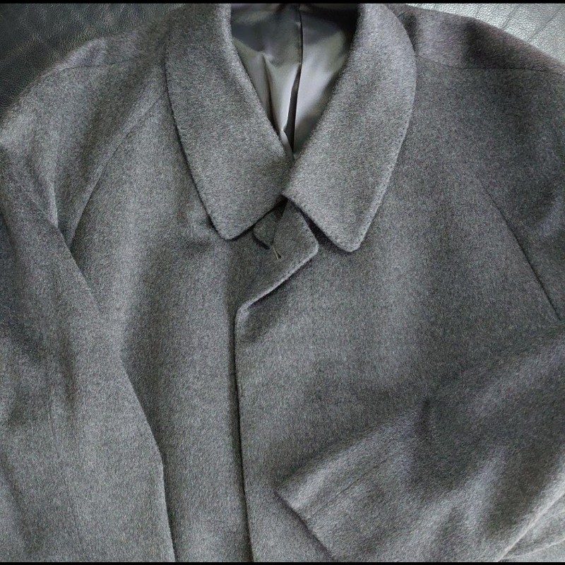 XL/近新極美/原價18萬/二手LANVIN /時尚男神長大衣/羊絨/深灰色-24