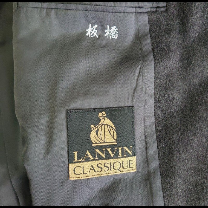 XL/近新極美/原價18萬/二手LANVIN /時尚男神長大衣/羊絨/深灰色-25