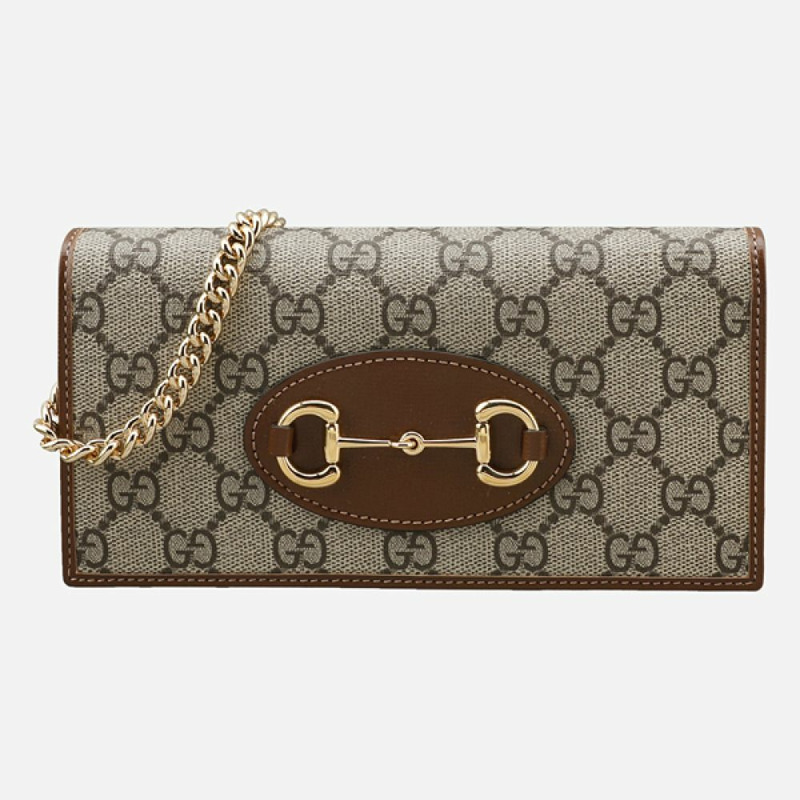 GUCCI 5F 馬銜扣 1955 鏈條迷你斜背包 棕色 印記：621892 92TCG 8563-0