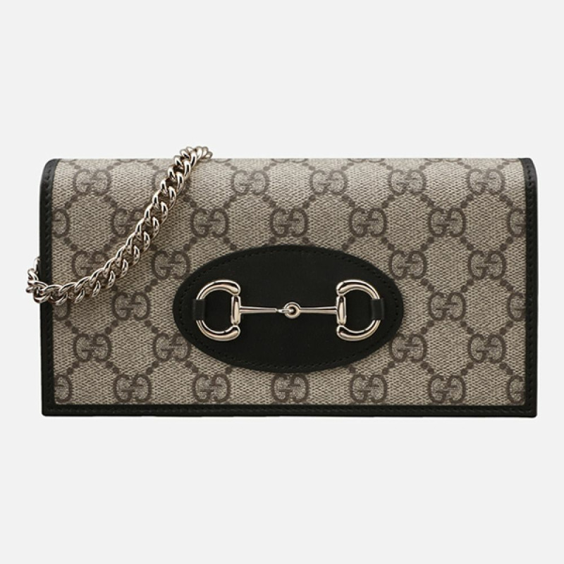 GUCCI 5F 馬銜扣 1955 鏈條迷你斜背包 深棕色 621892 FAD6L 9741-0