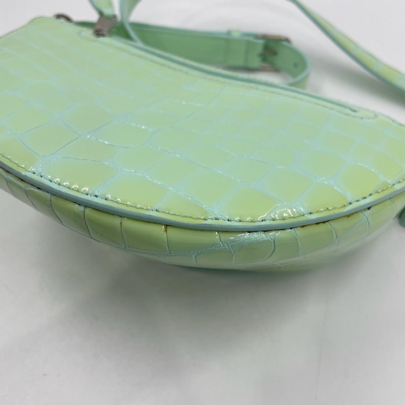 Balenciaga 綠色鱷魚壓紋腰包-4