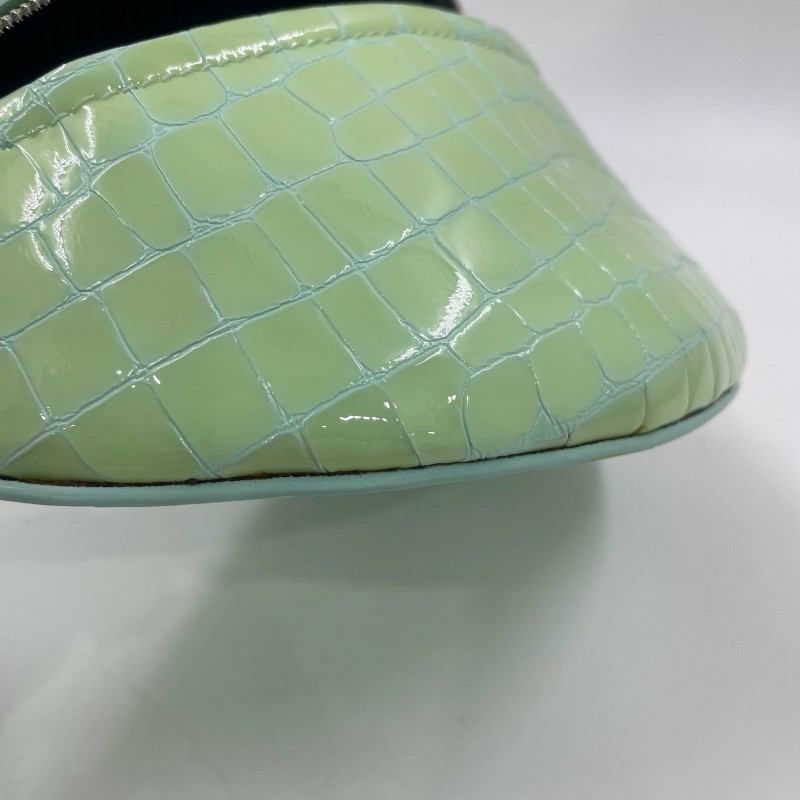 Balenciaga 綠色鱷魚壓紋腰包-5