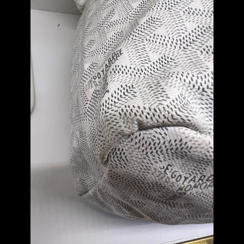 Goyard 白色滿印老花Hobo 肩背包-10