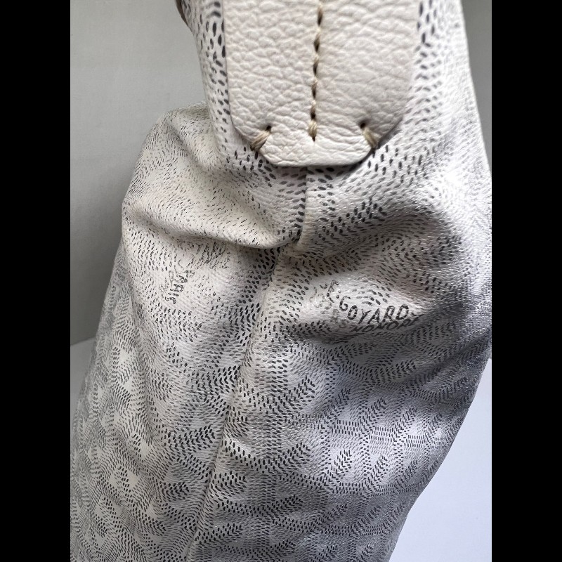 Goyard 白色滿印老花Hobo 肩背包-13