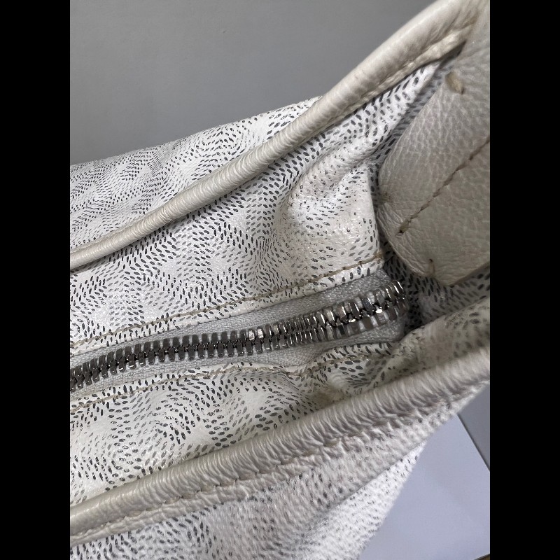 Goyard 白色滿印老花Hobo 肩背包-15