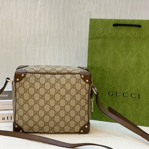 Gucci老花盒子包 斜背包肩背包