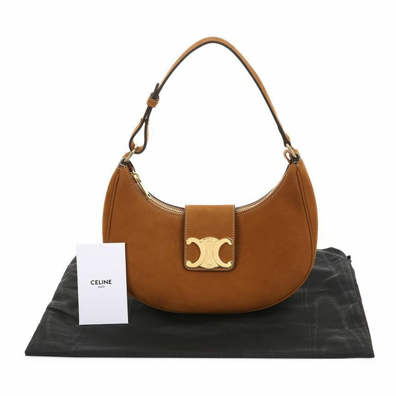 CELINE Triomphe Aba 麂皮單肩包 25FW 114493GRM 02CM-9