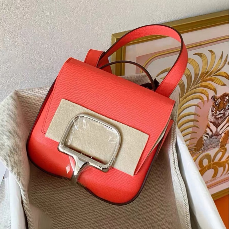 🌈Hermes❤️Mini Della❤️德克薩斯粉銀扣🌈全新閑置🌟Epsom皮🌟Stamp B🌟有貼膜有盒❤️-1