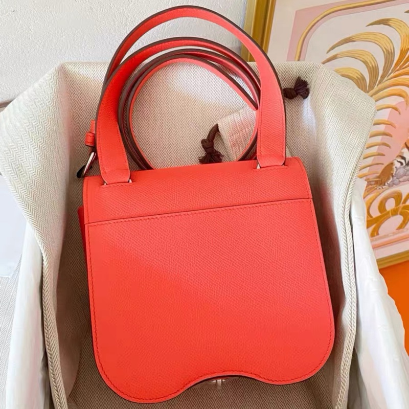 🌈Hermes❤️Mini Della❤️德克薩斯粉銀扣🌈全新閑置🌟Epsom皮🌟Stamp B🌟有貼膜有盒❤️-5