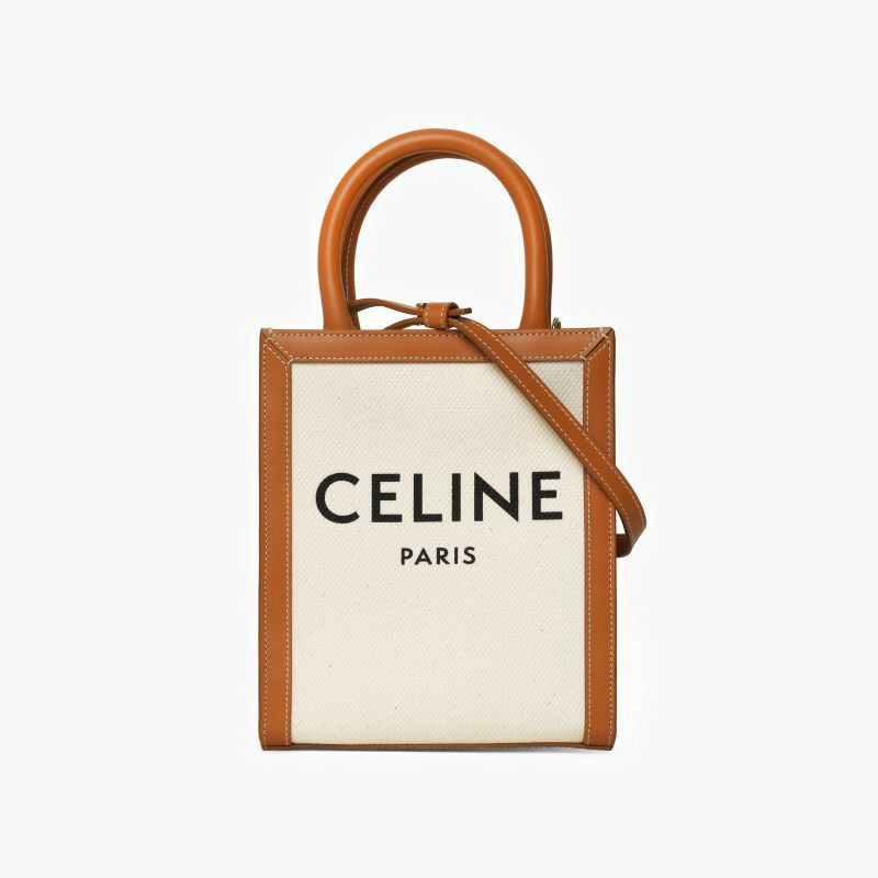 CELINE Vertical Cabas 紡織迷你手提包 193302BNZ 02NT-1