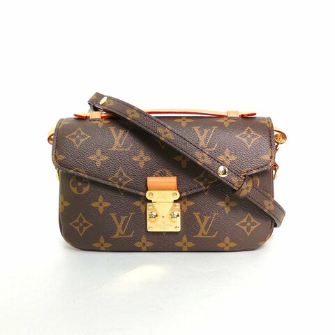 LOUIS VUITTON MetisPochetteEastWest橫版郵差包老花PVC金扣晶片肩背包