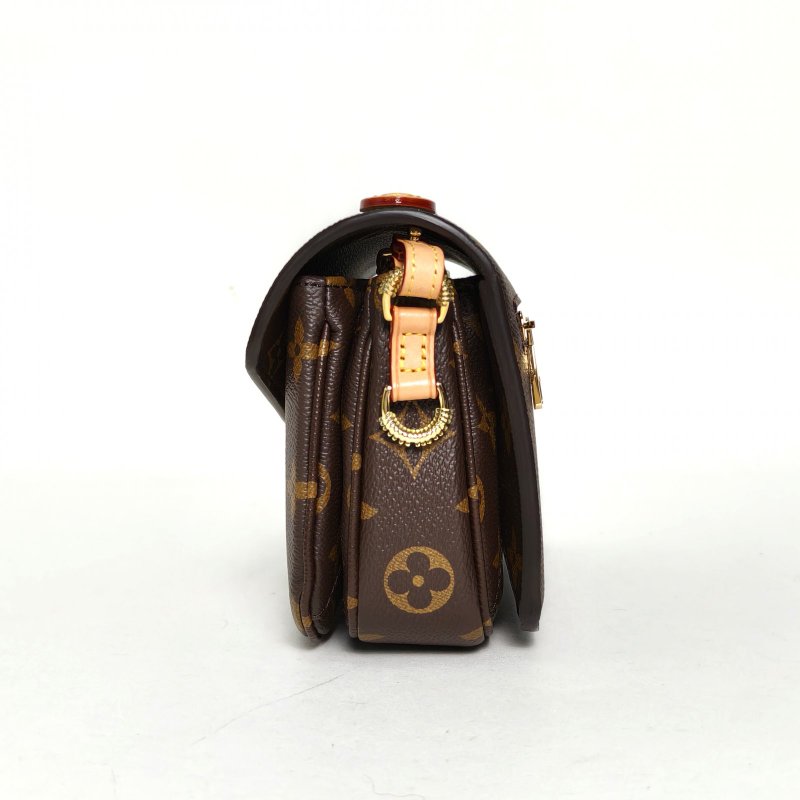 LOUIS VUITTON MetisPochetteEastWest橫版郵差包老花PVC金扣晶片肩背包-1