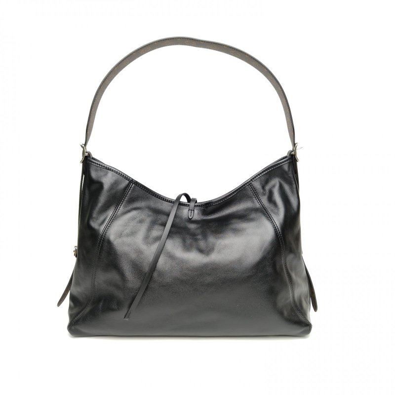 LOUIS VUITTON CARRYALLDark中號39黑色羊皮銀扣晶片肩背包-2