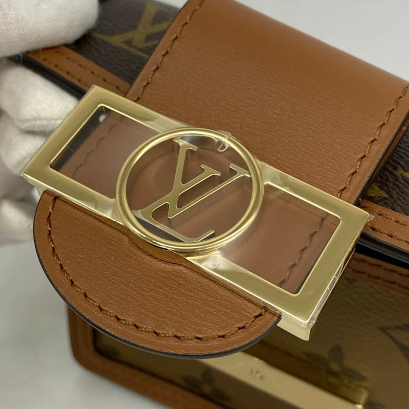 路易威登 Monogram Reverse Pico Dauphine 女士肩背包 M82749 棕色-6